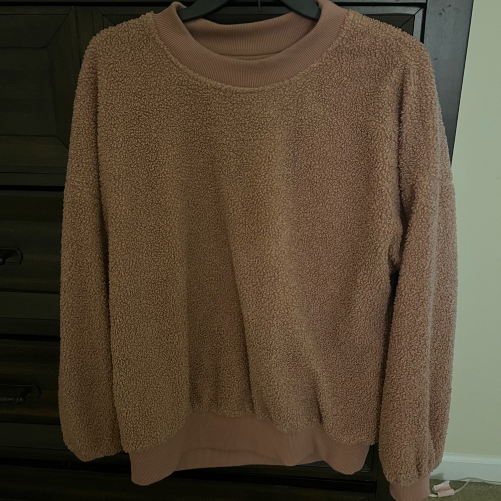 Pink Sherpa Sweater